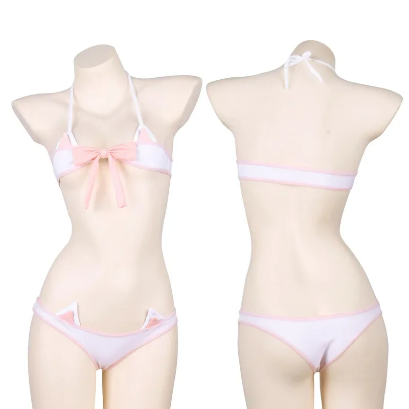 Lolita Anime Pink Bow Mini Bik - Bandage 评论和价格