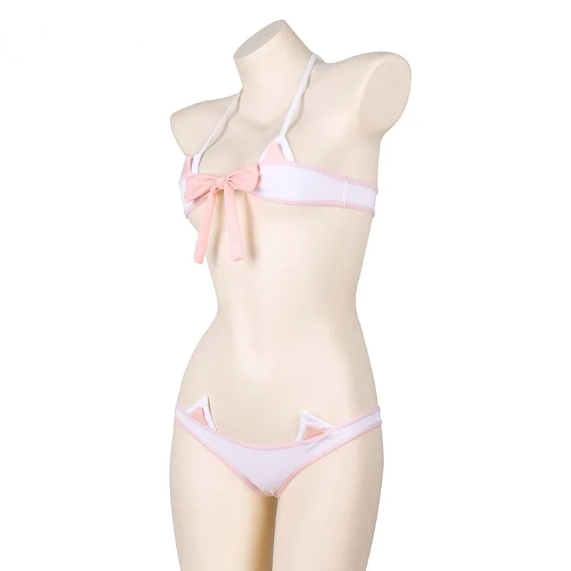 Lolita Anime Pink Bow Mini Bik - Bandage 评论和价格