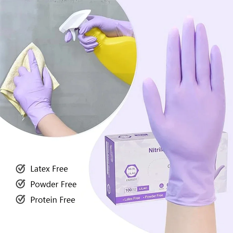 10-100pcs Disposable Purple Ni - Medical Gloves 评论和价格