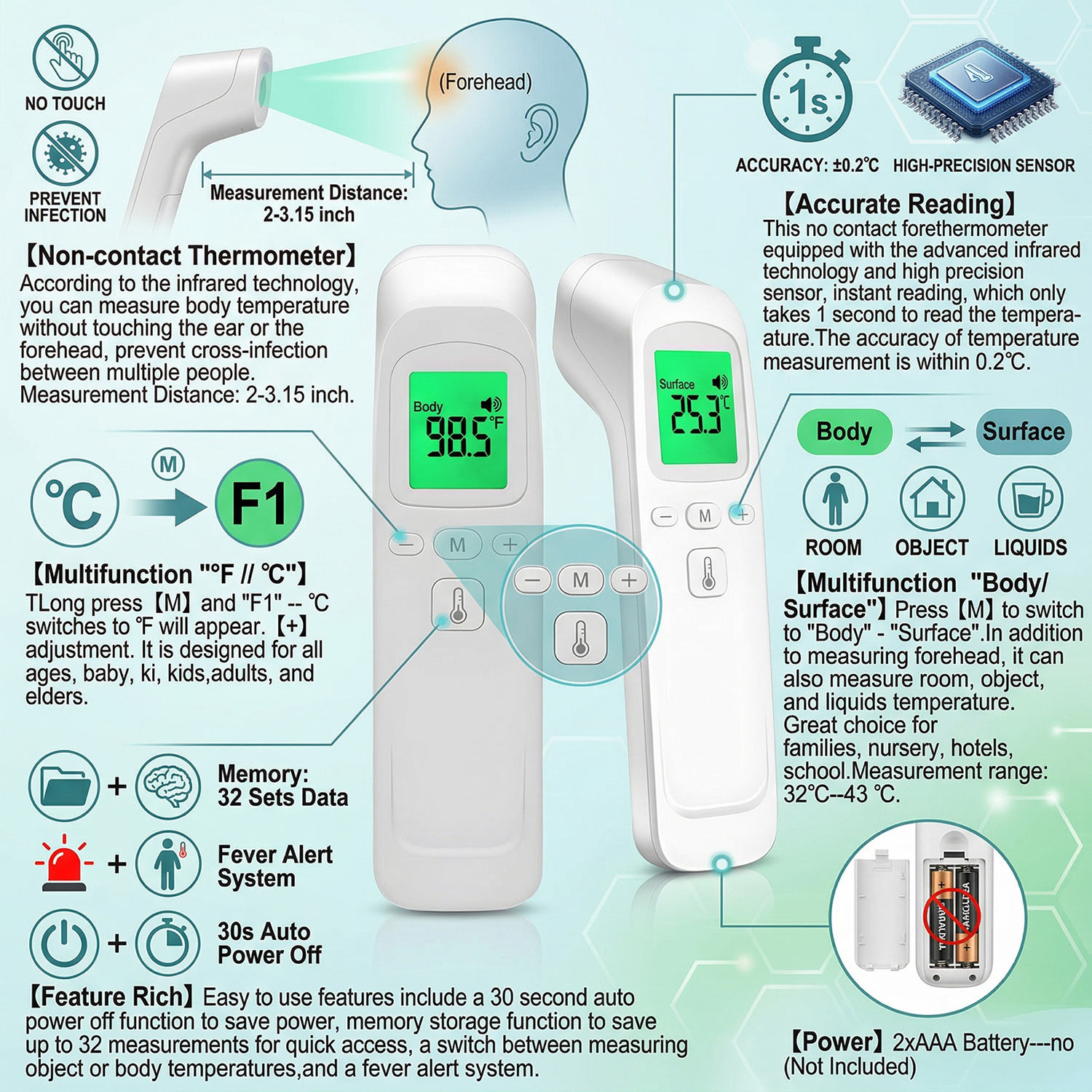 Digital Forehead Thermometer E - Pulse Oximeter 评论和价格