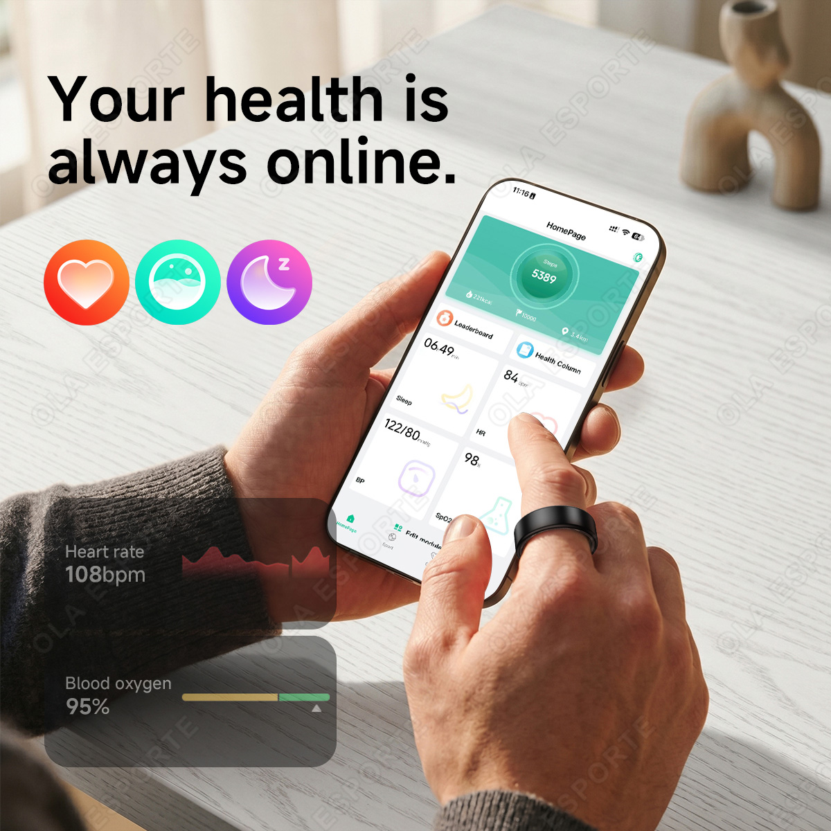 Smart Ring Heart Rate Blood Pr - Blood Pressure Monitor 评论和价格