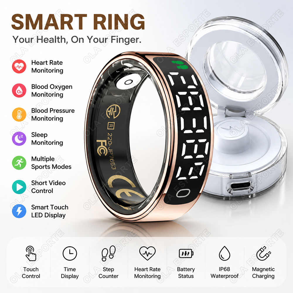 Smart Ring with Charging Case  - Blood Pressure Monitor 评论和价格