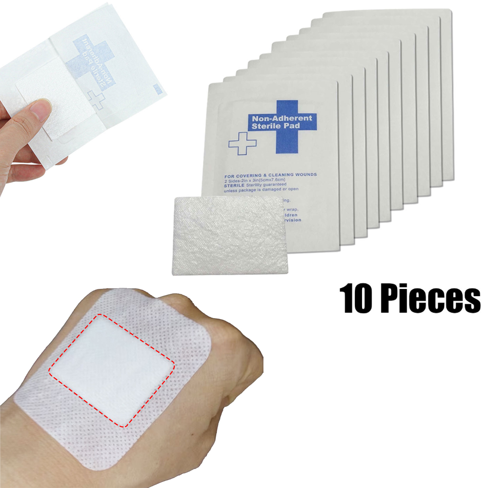10Pieces 5*7.5cm 100% Cotton W - Medical Tape 评论和价格