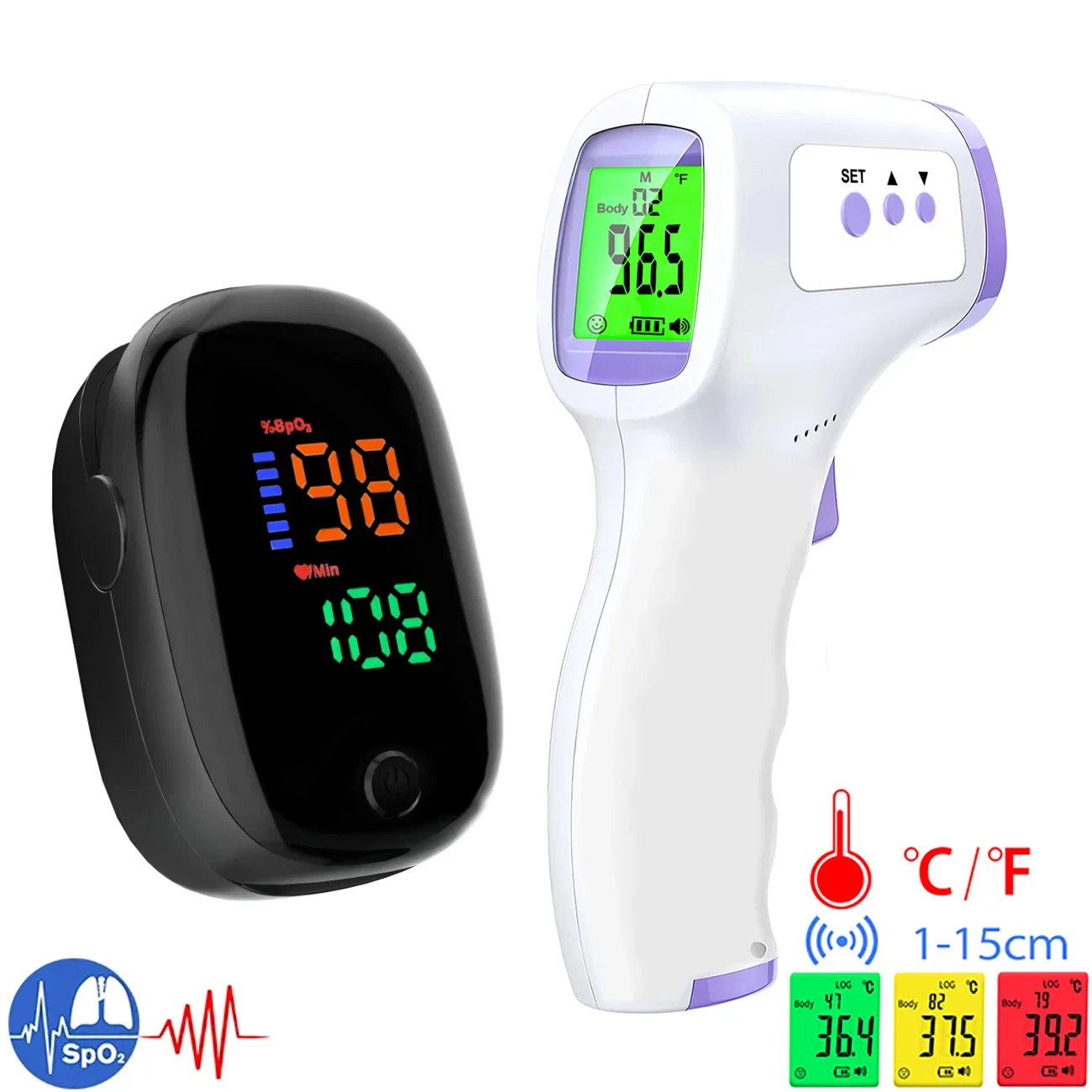 Medical IR Fever Thermometer L - Pulse Oximeter 评论和价格