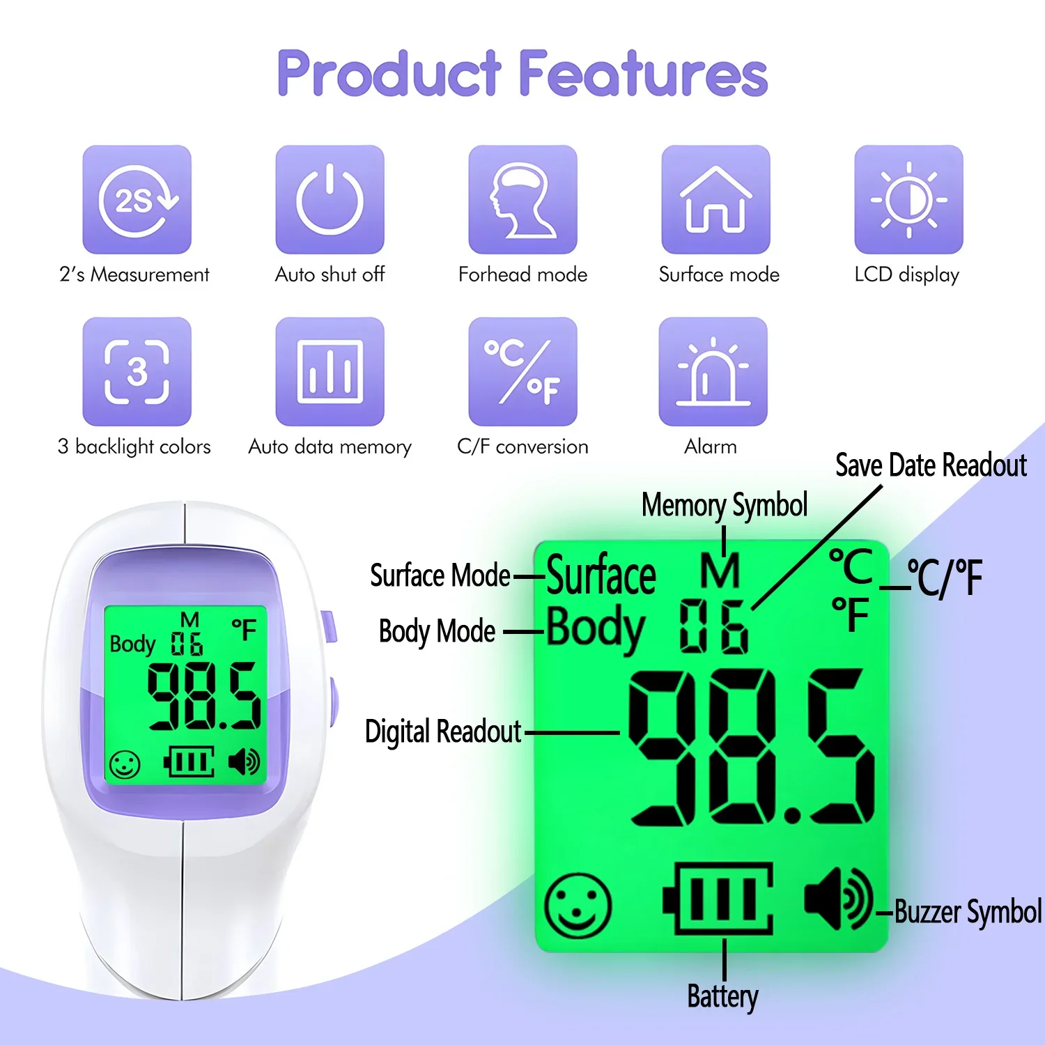 Medical IR Fever Thermometer L - Pulse Oximeter 评论和价格
